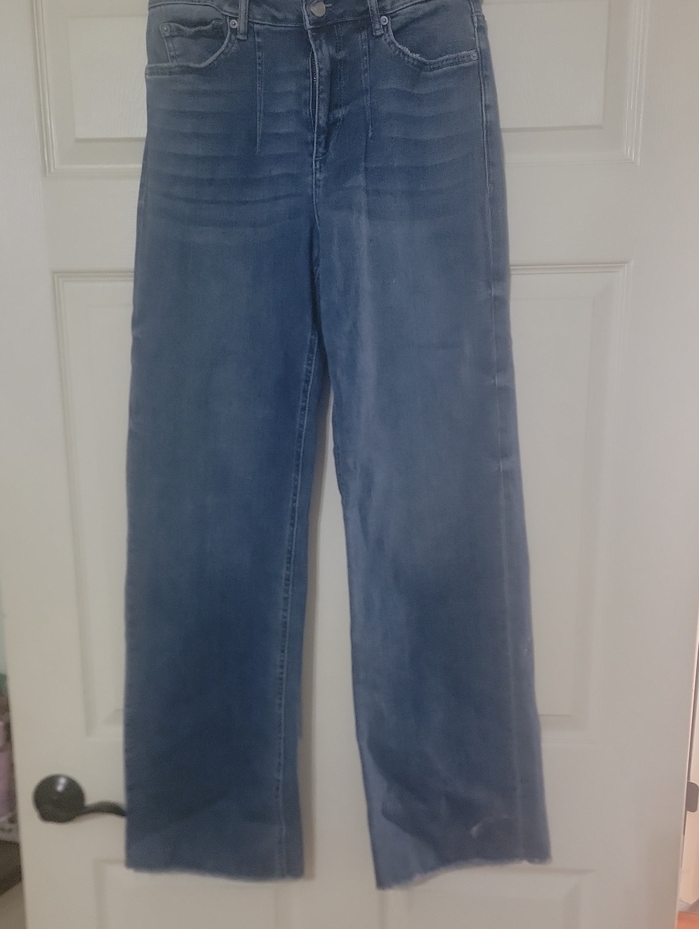 High-Rise Wide-Leg Jeans in Washed Blue